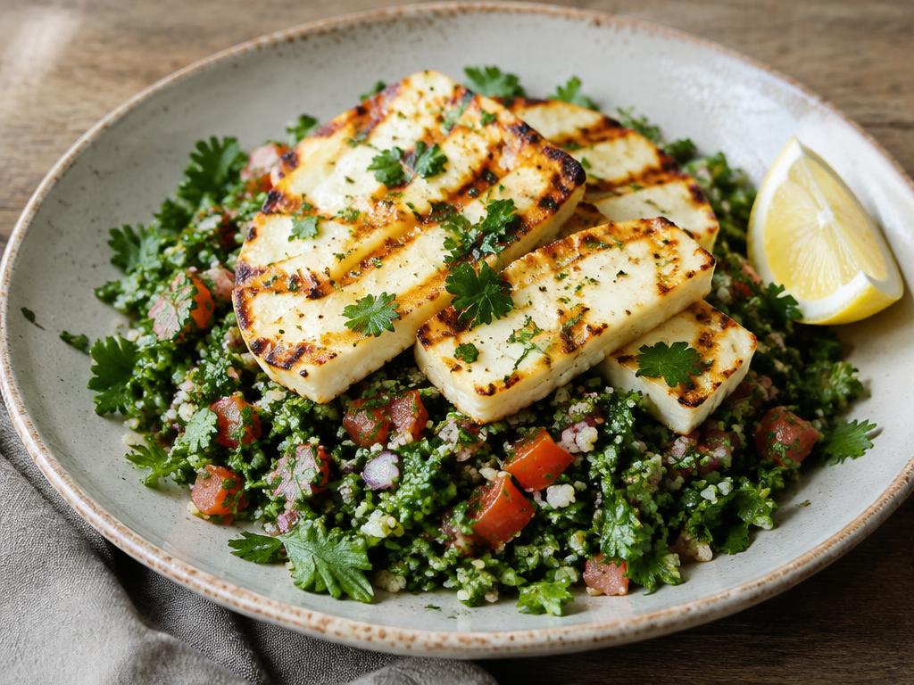 Halloumi tabbouleh